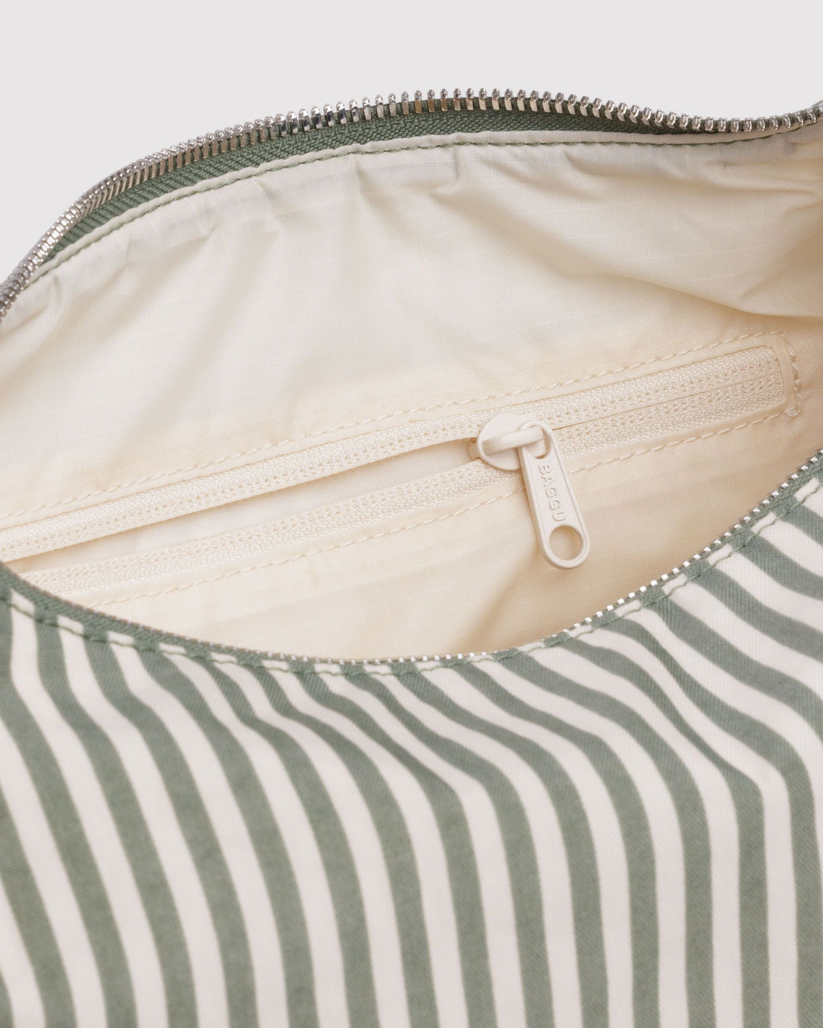 Nylon Meringue Bag - Sage Stripe