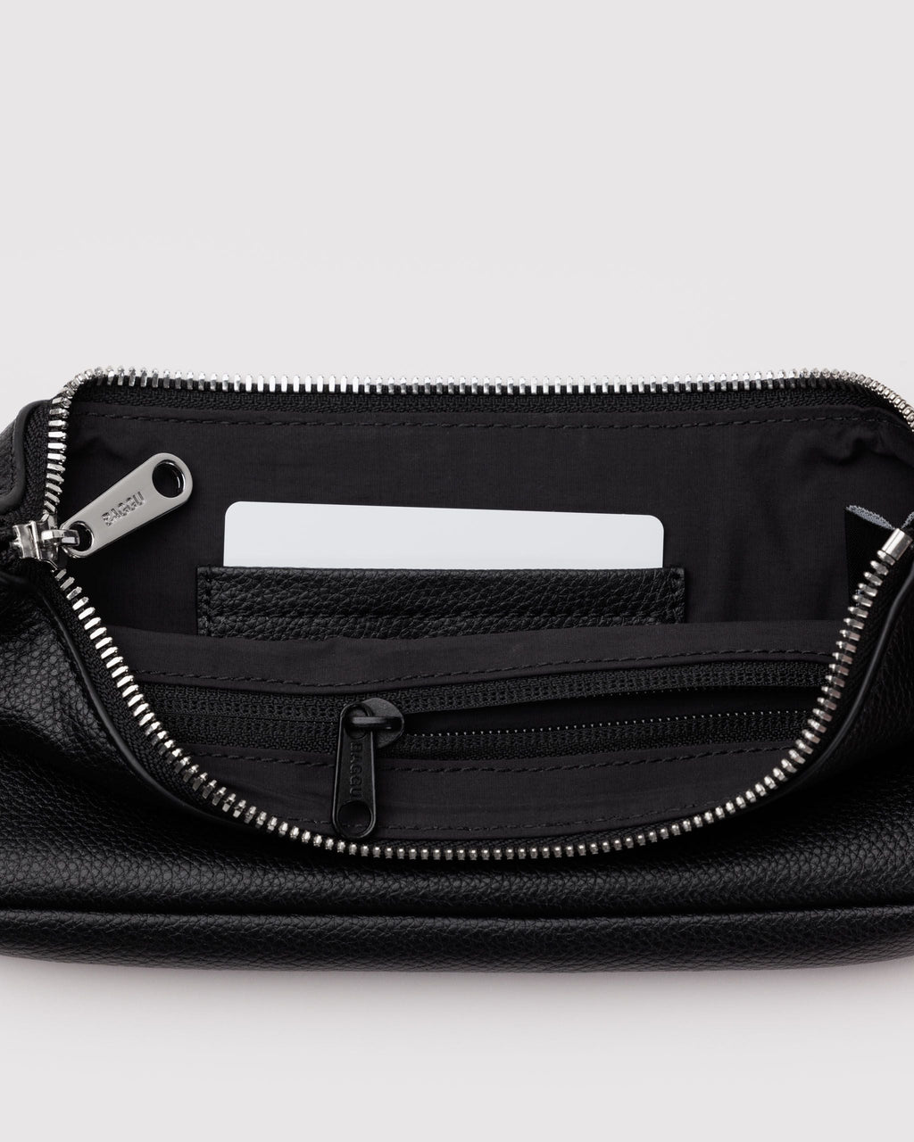 Recycled Leather Pochette - Black